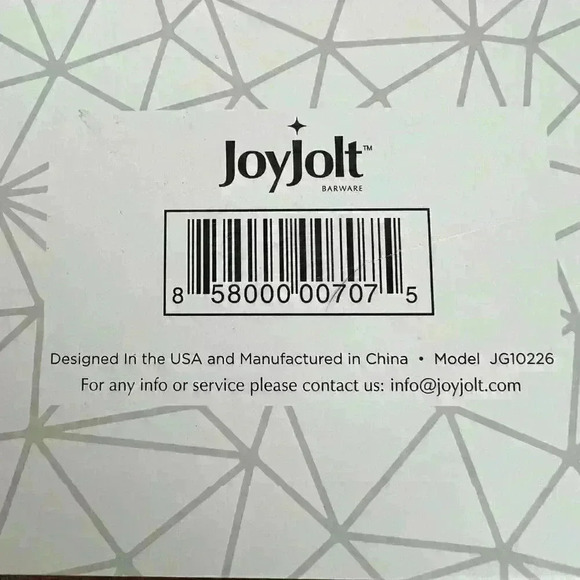 Set of 2 JoyJolt Carre Whiskey Old Fashioned Glasses Double Square Model JG10226 - Picture 15 of 15